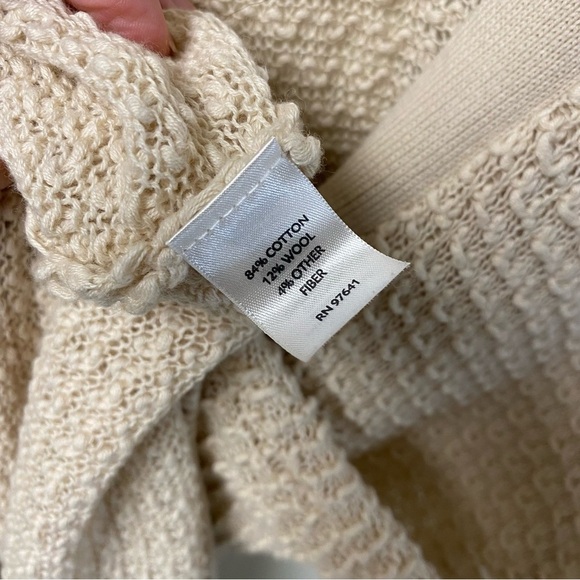 J Jill Textured Oatmeal Longline Cardigan Cotton Wool Blend Size Large - Picture 4 of 6